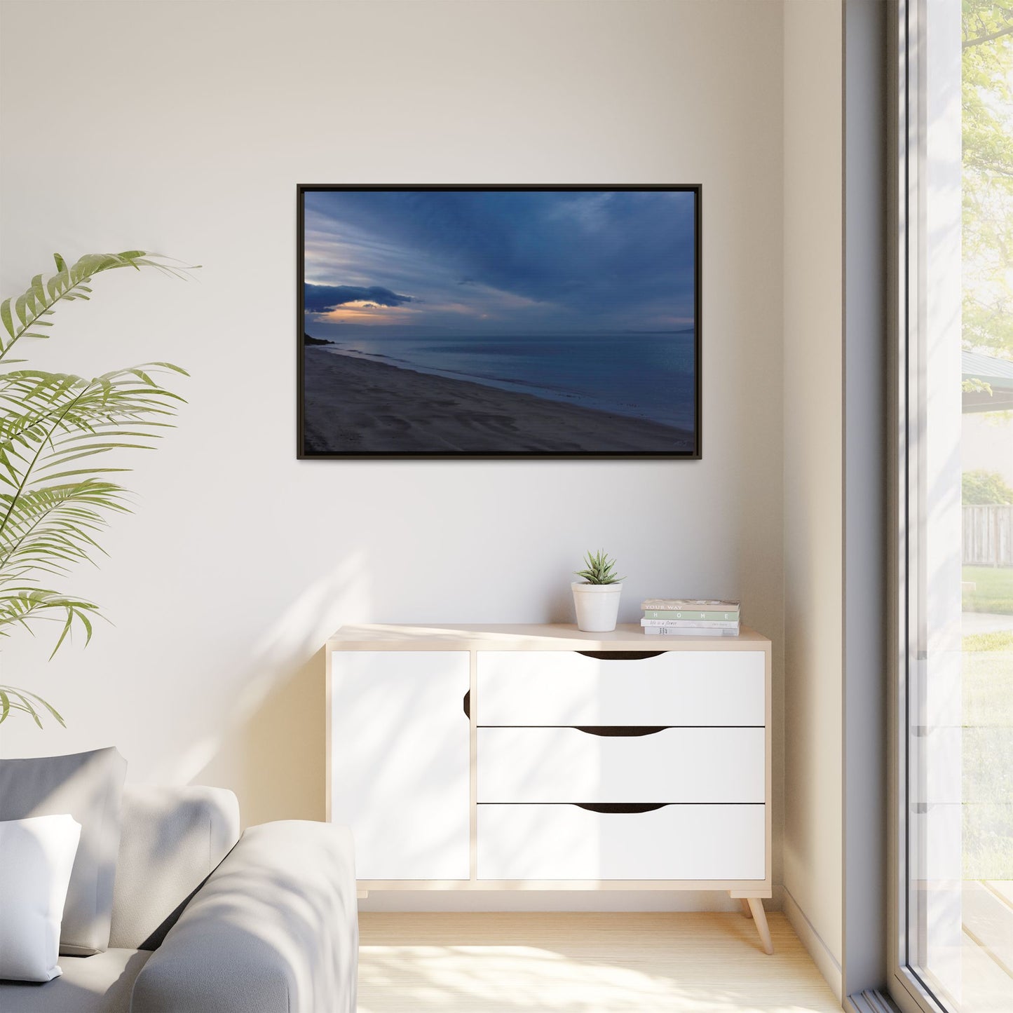 Winter Dawn at Waterloo Beach [6707] | Framed Canvas