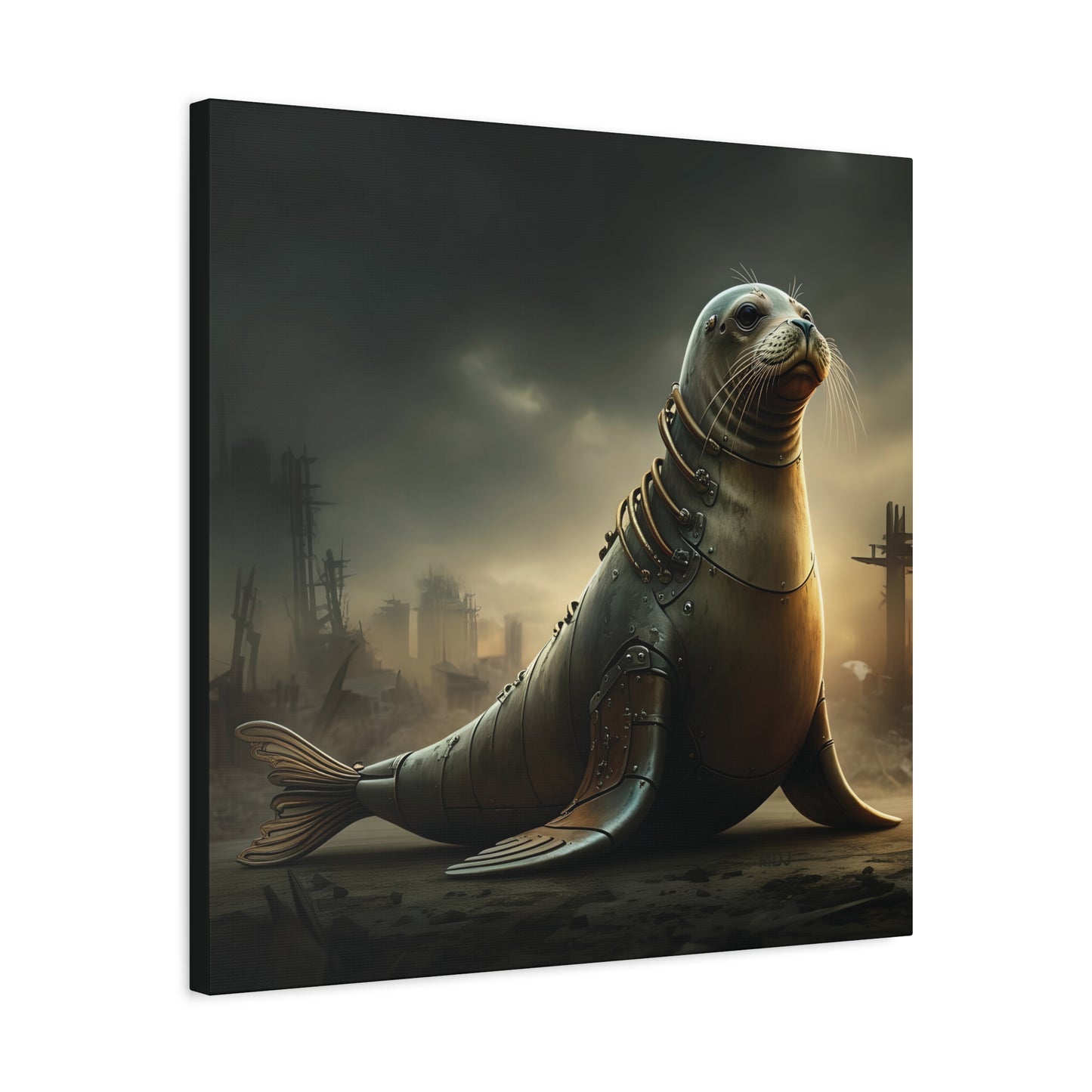 Steampunk Seal 12 - Thick Matte Canvas Print