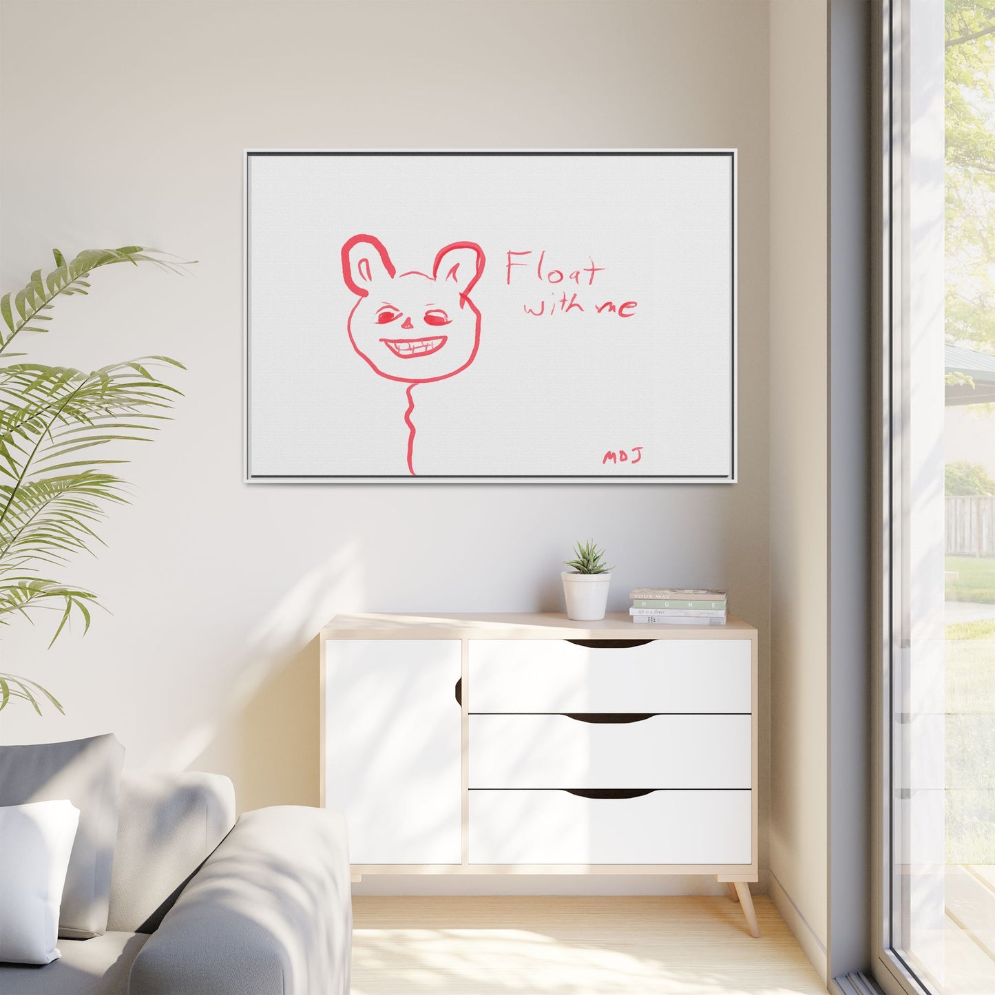 Float with Me - Framed Canvas Print