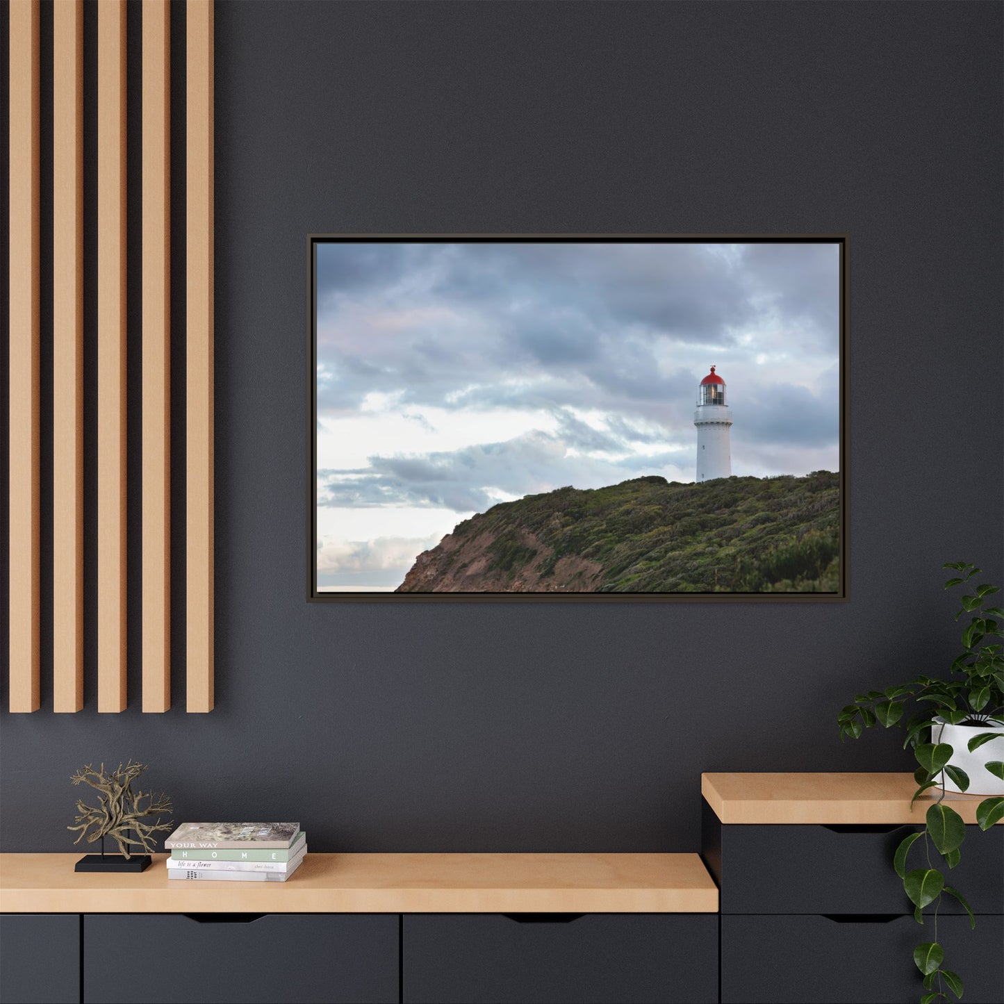 Cape Schank Lighthouse on a Winter Morning 6287 - Framed Canvas Print