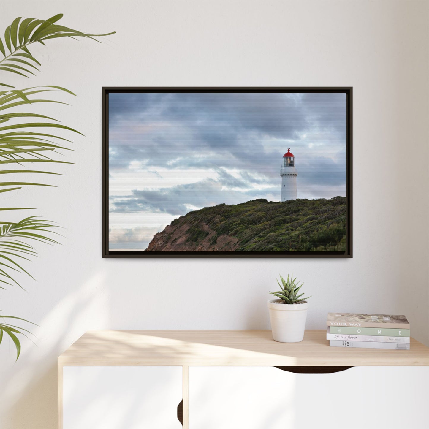 Cape Schank Lighthouse on a Winter Morning 6287 - Framed Canvas Print