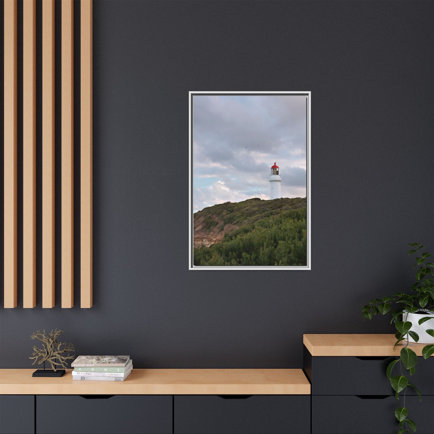 Cape Schank Lighthouse in Winter Light 6286 - Thick Matte Canvas Print, Framed