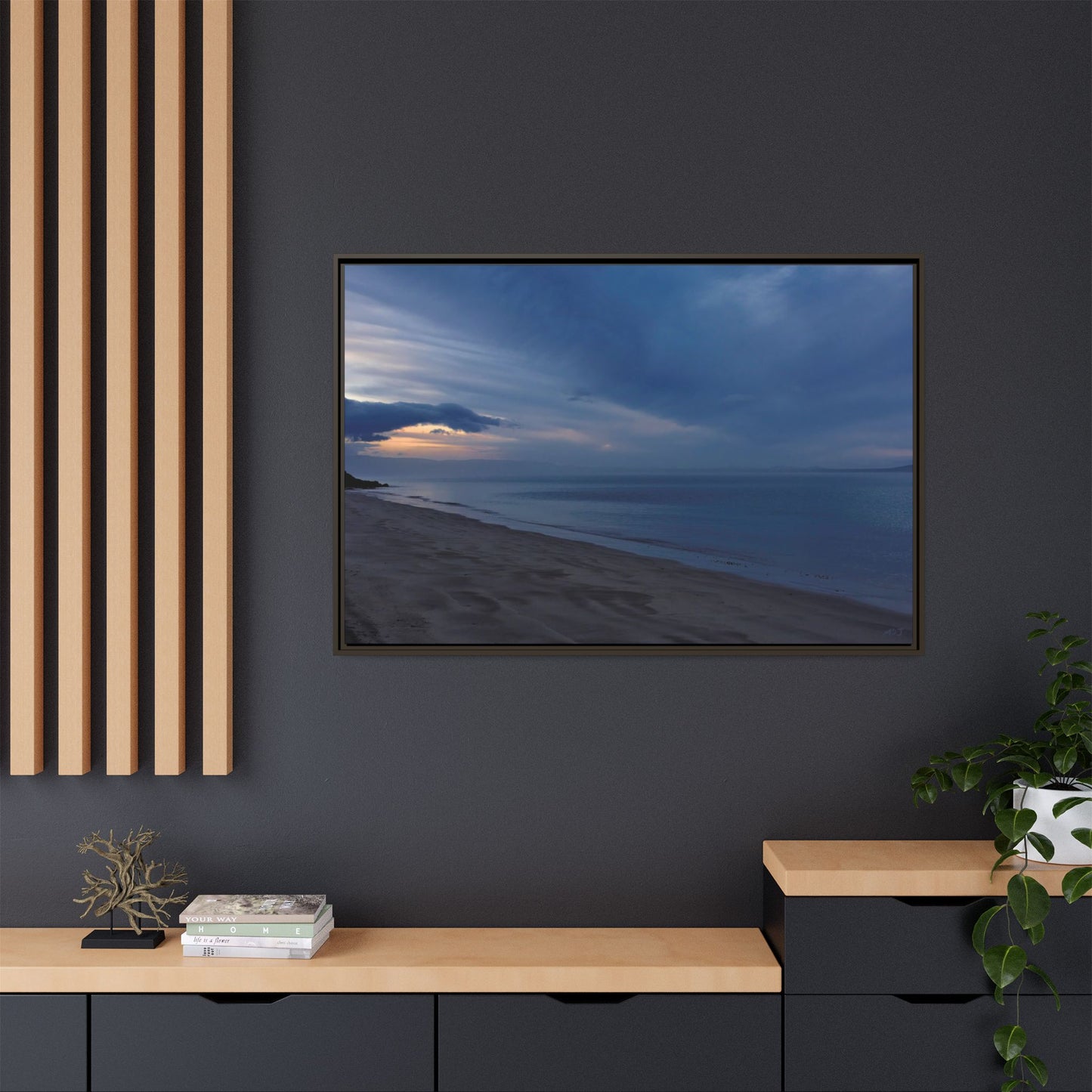 Winter Dawn at Waterloo Beach [6707] | Framed Canvas
