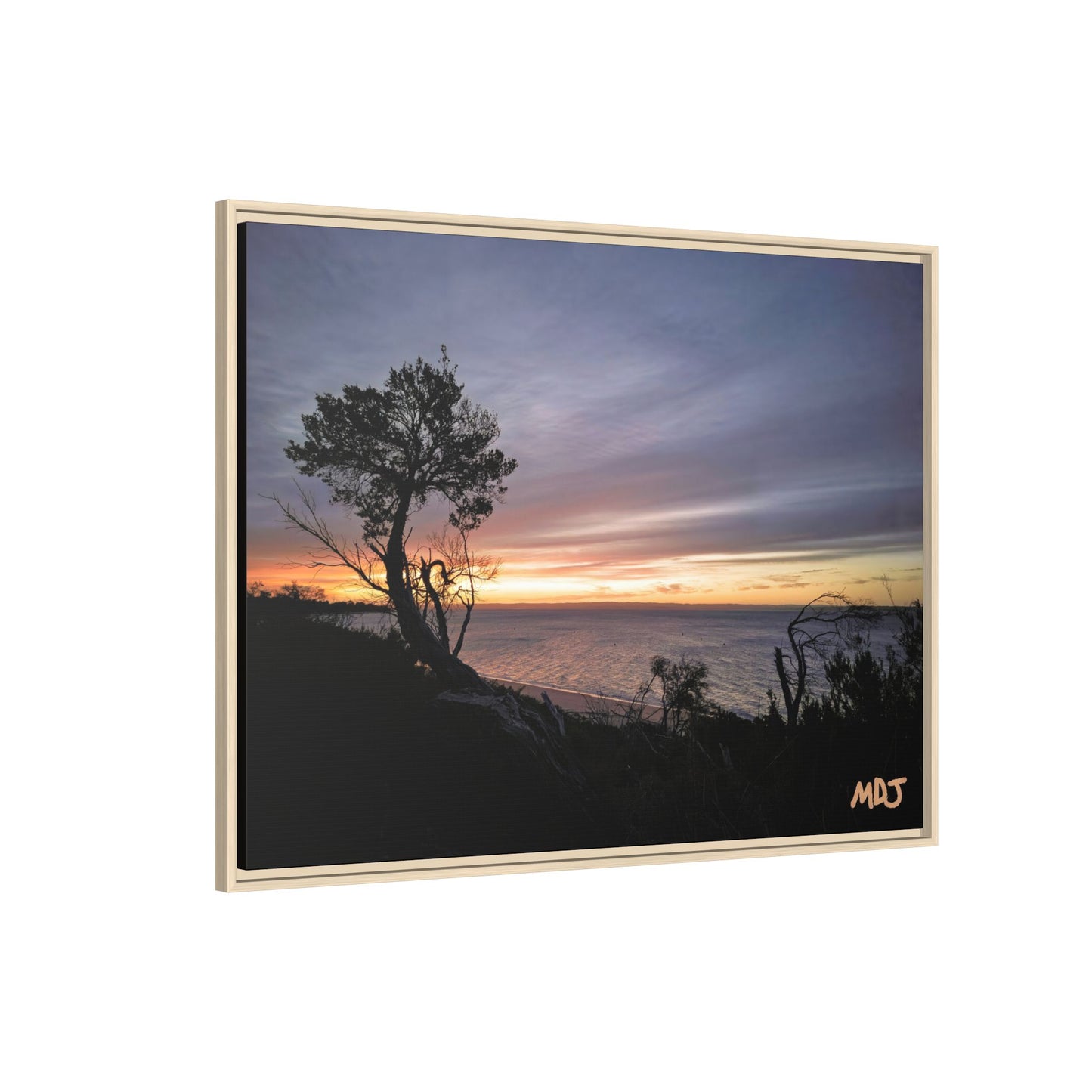 A Tranquil Evening: The Sunset Over Cowes | Framed Canvas