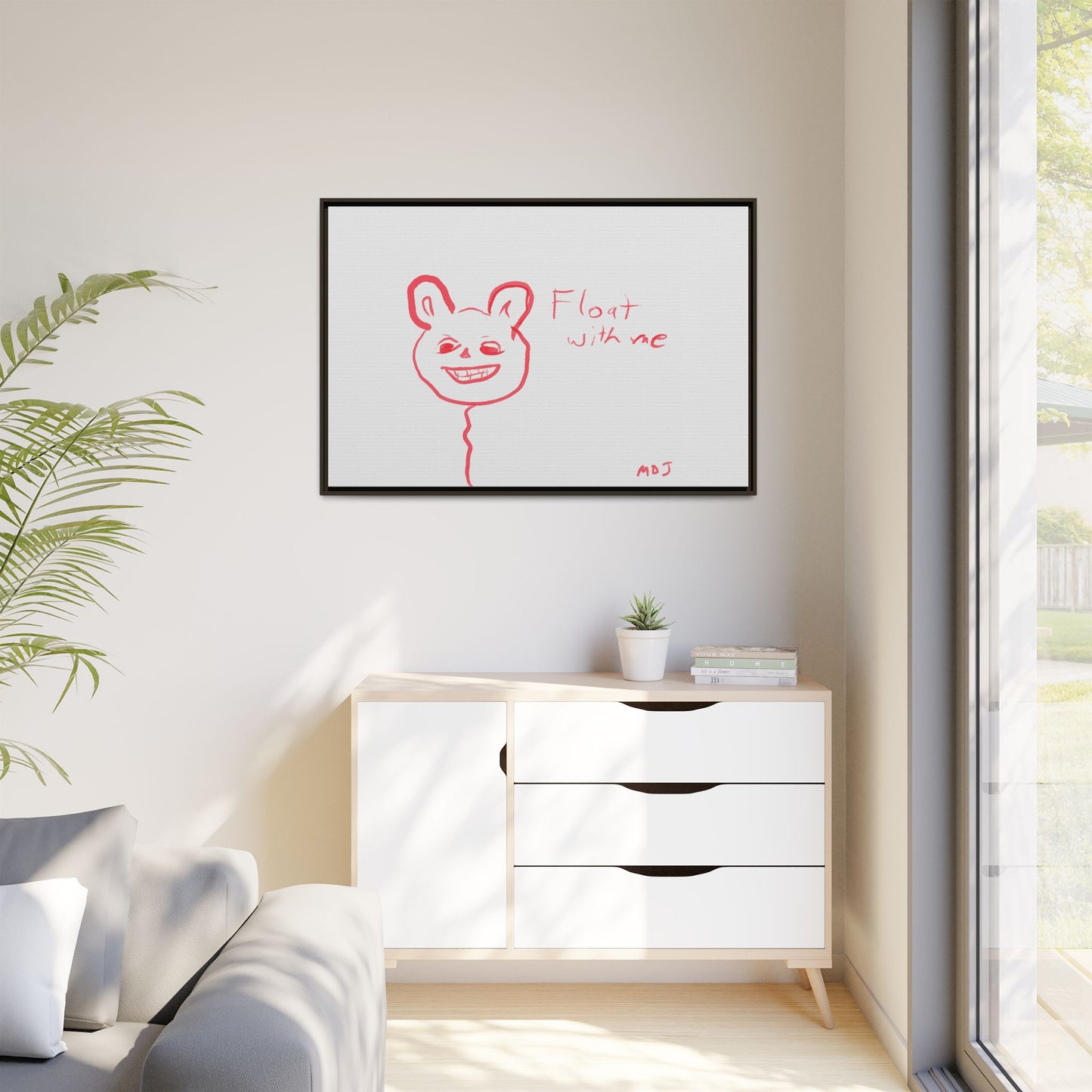 Float with Me - Framed Canvas Print