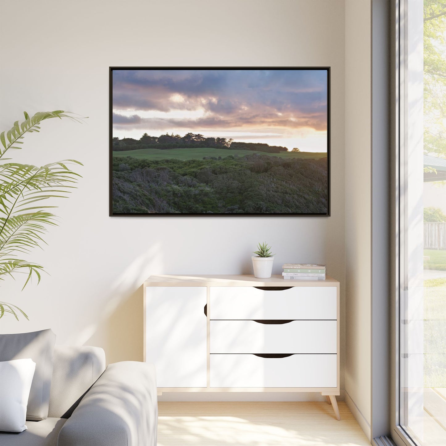 Winter Sunrise on the Mornington Peninsula 6268 - Thick Matte Canvas Print, Framed