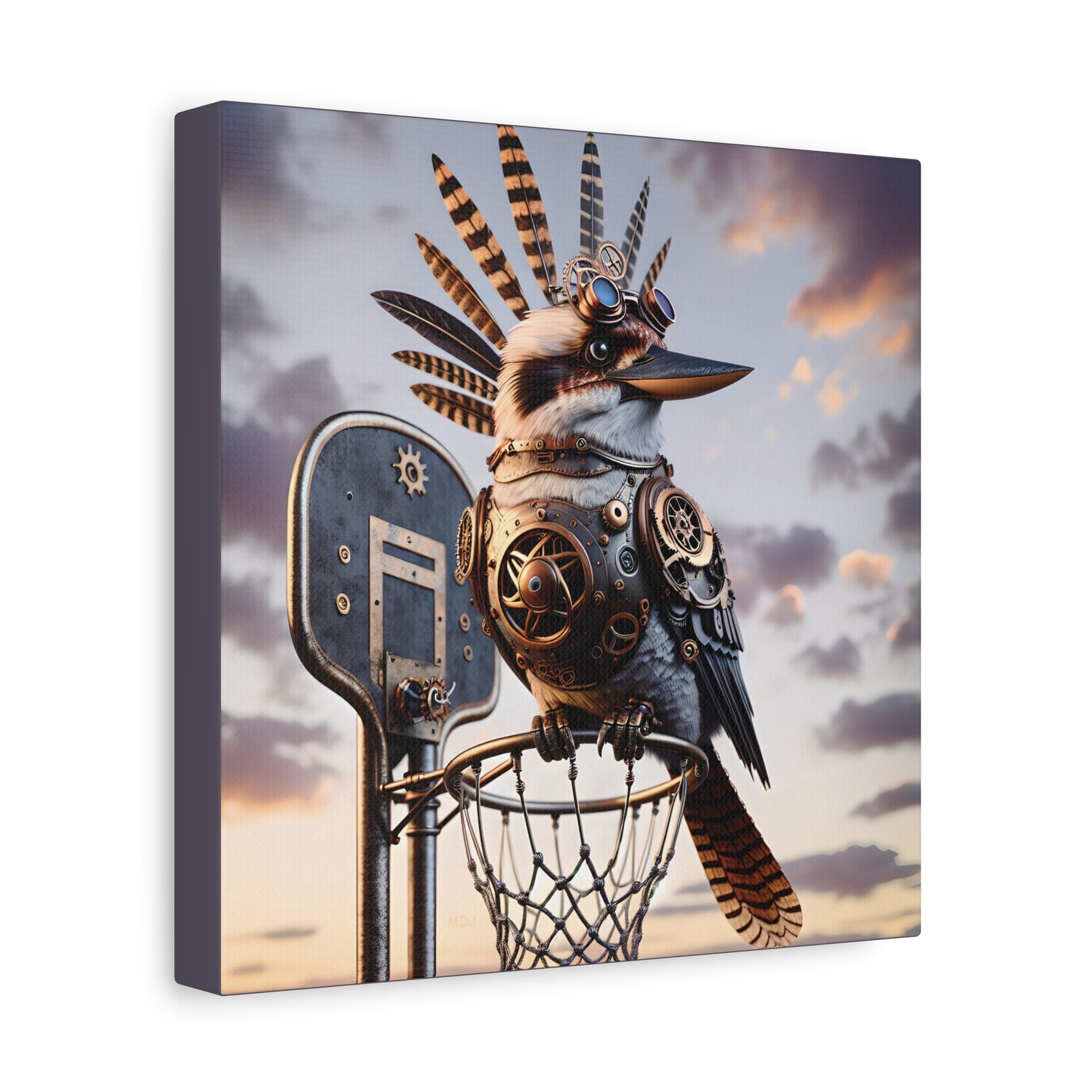 Steampunk Kookaburra 19 - Thick Matte Canvas Print