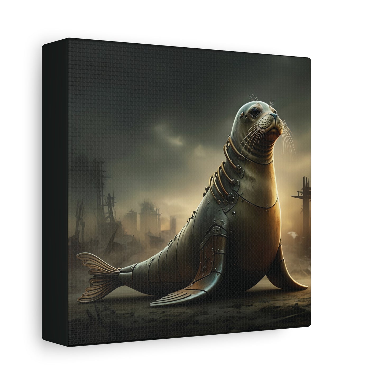 Steampunk Seal 12 - Thick Matte Canvas Print