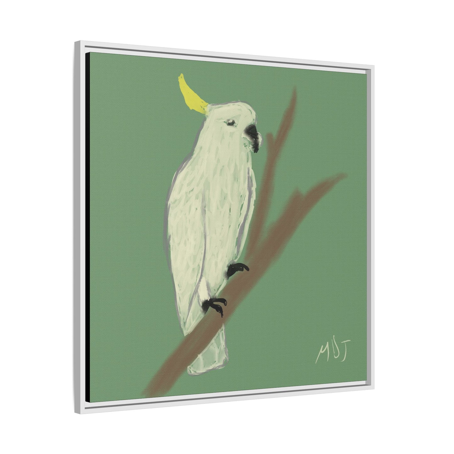 Cockatoo Charm - Framed Canvas Print