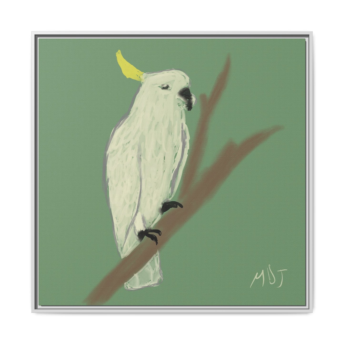 Cockatoo Charm - Framed Canvas Print