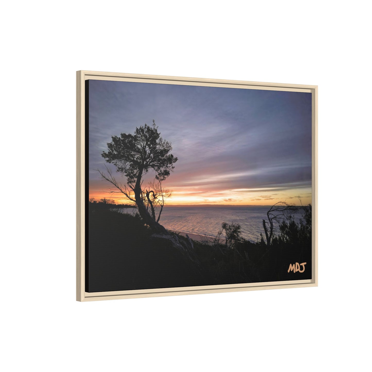 A Tranquil Evening: The Sunset Over Cowes | Framed Canvas