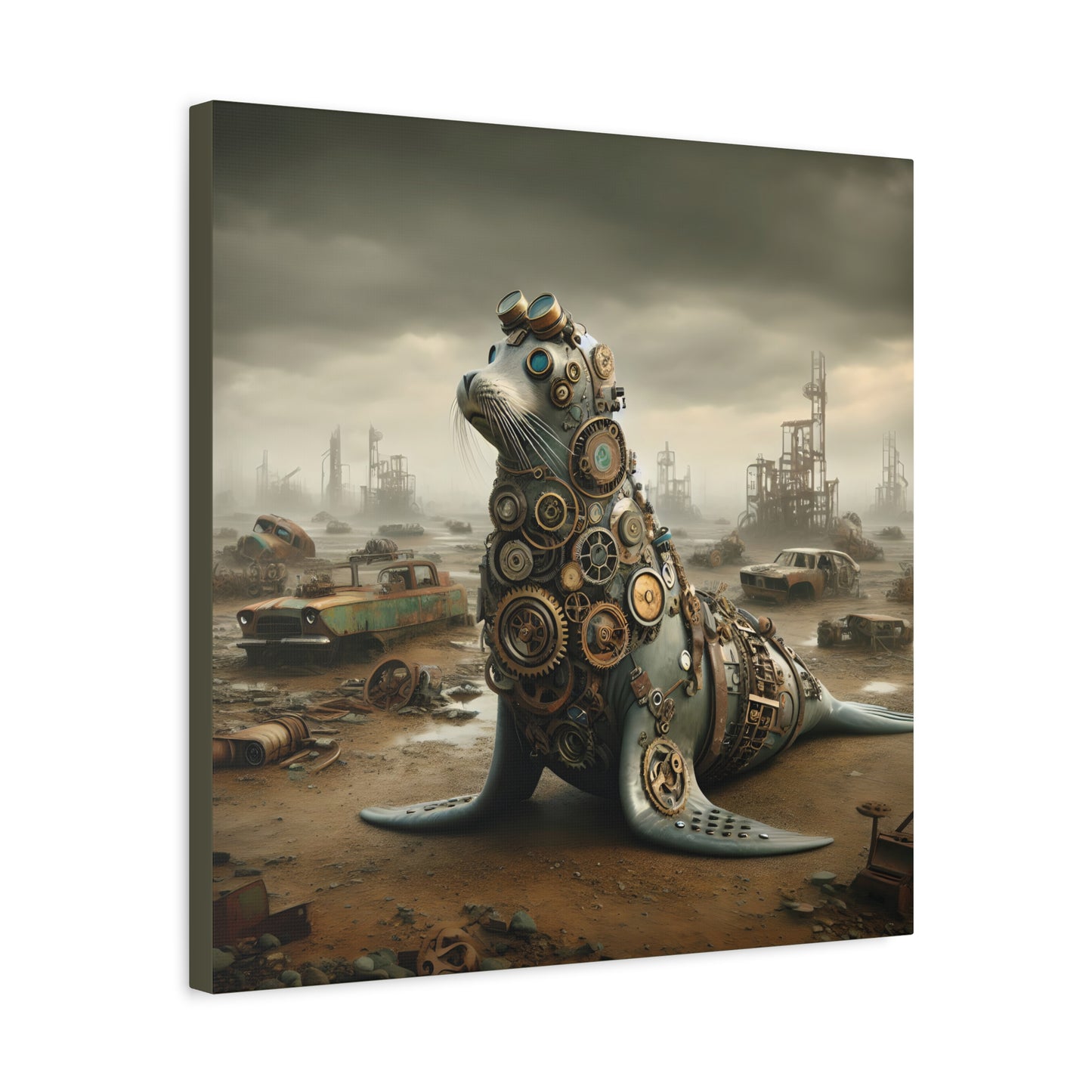 Steampunk Seal 8 - Thick Matte Canvas Print