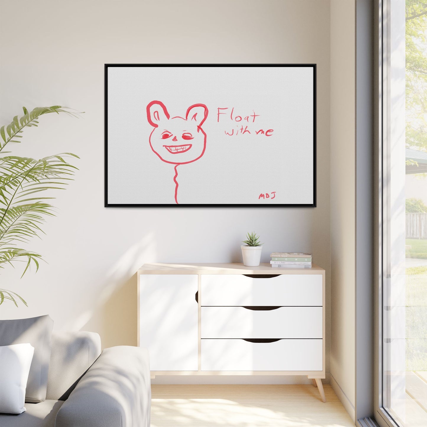 Float with Me - Framed Canvas Print