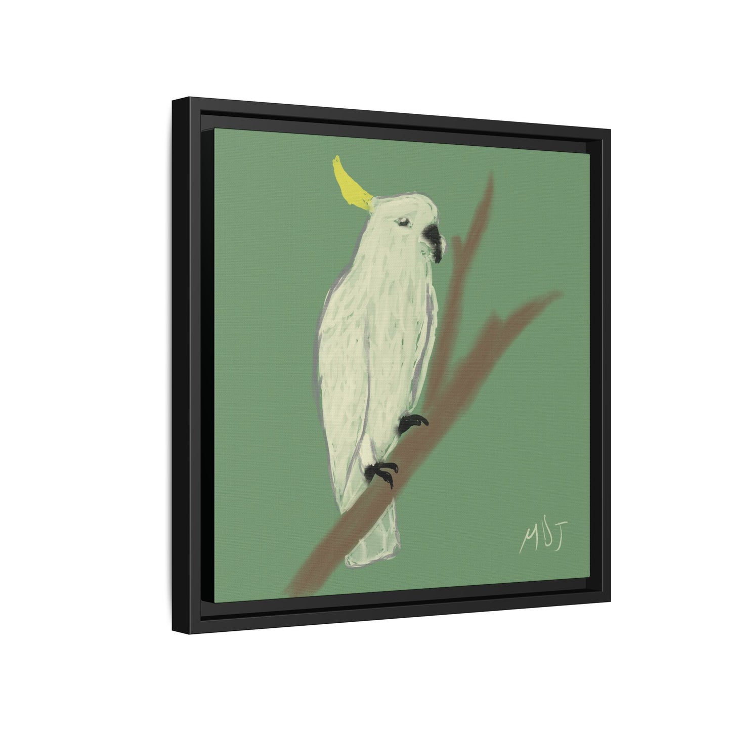 Cockatoo Charm - Framed Canvas Print