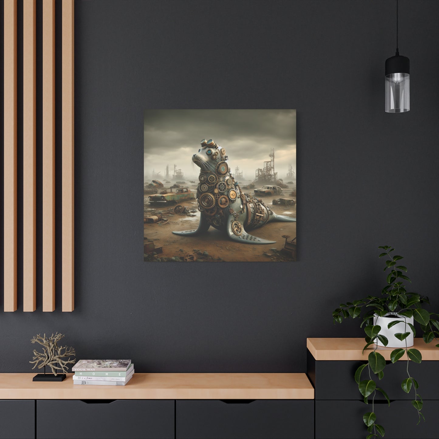 Steampunk Seal 8 - Thick Matte Canvas Print