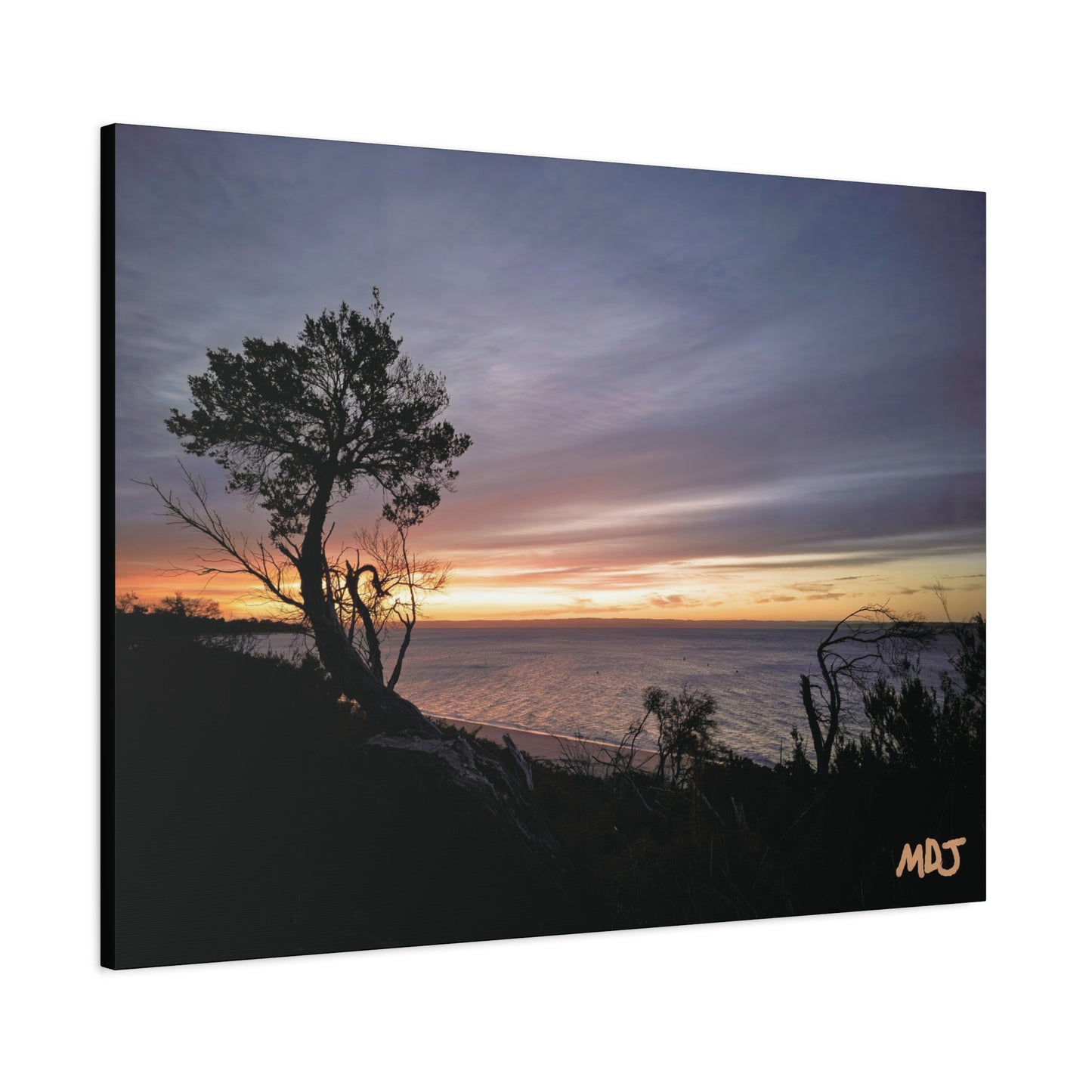 A Tranquil Evening: The Sunset Over Cowes - Canvas Print