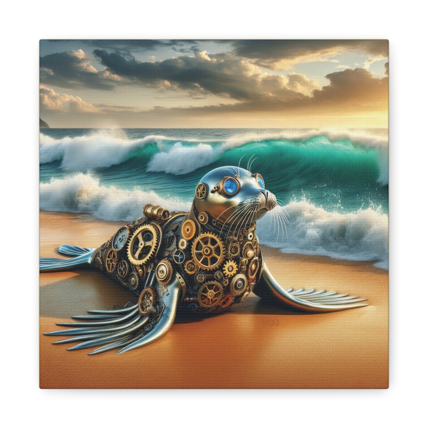 Steampunk Seal 9 - Thick Matte Canvas Print