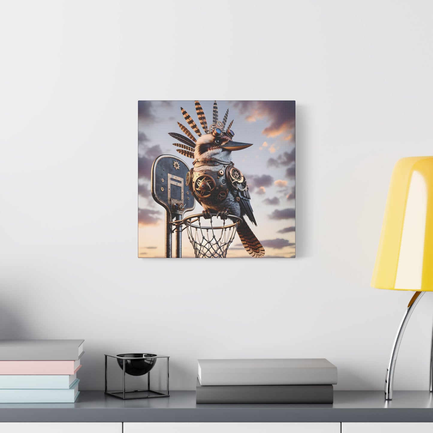 Steampunk Kookaburra 19 - Thick Matte Canvas Print