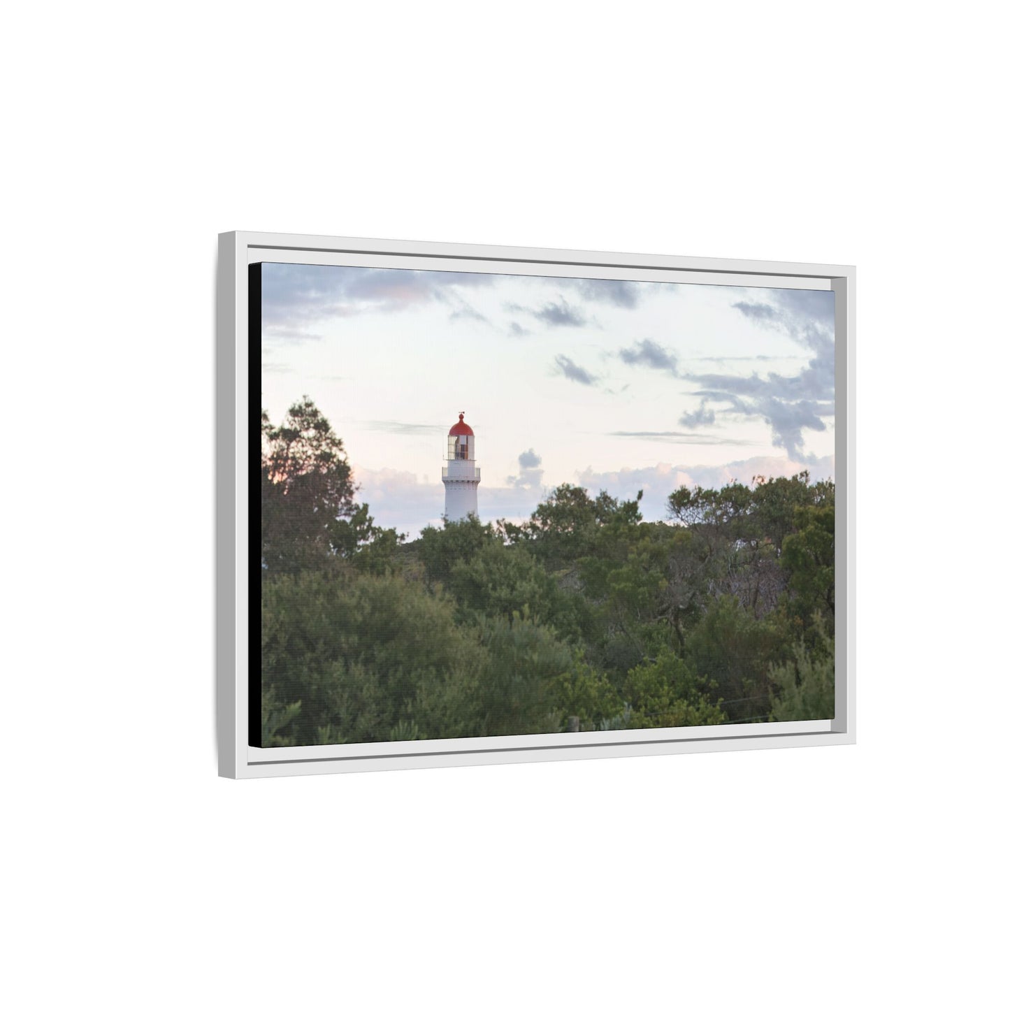 Cape Schank Lighthouse on a Winter Morning 6279 - Framed Canvas Print