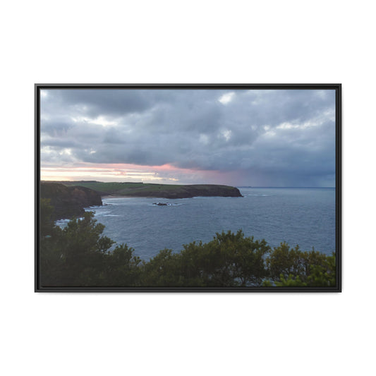 Bushrangers Bay Sunrise 6233: Winter Serenity and Coastal Beauty - Thick Matte Canvas Print, Framed