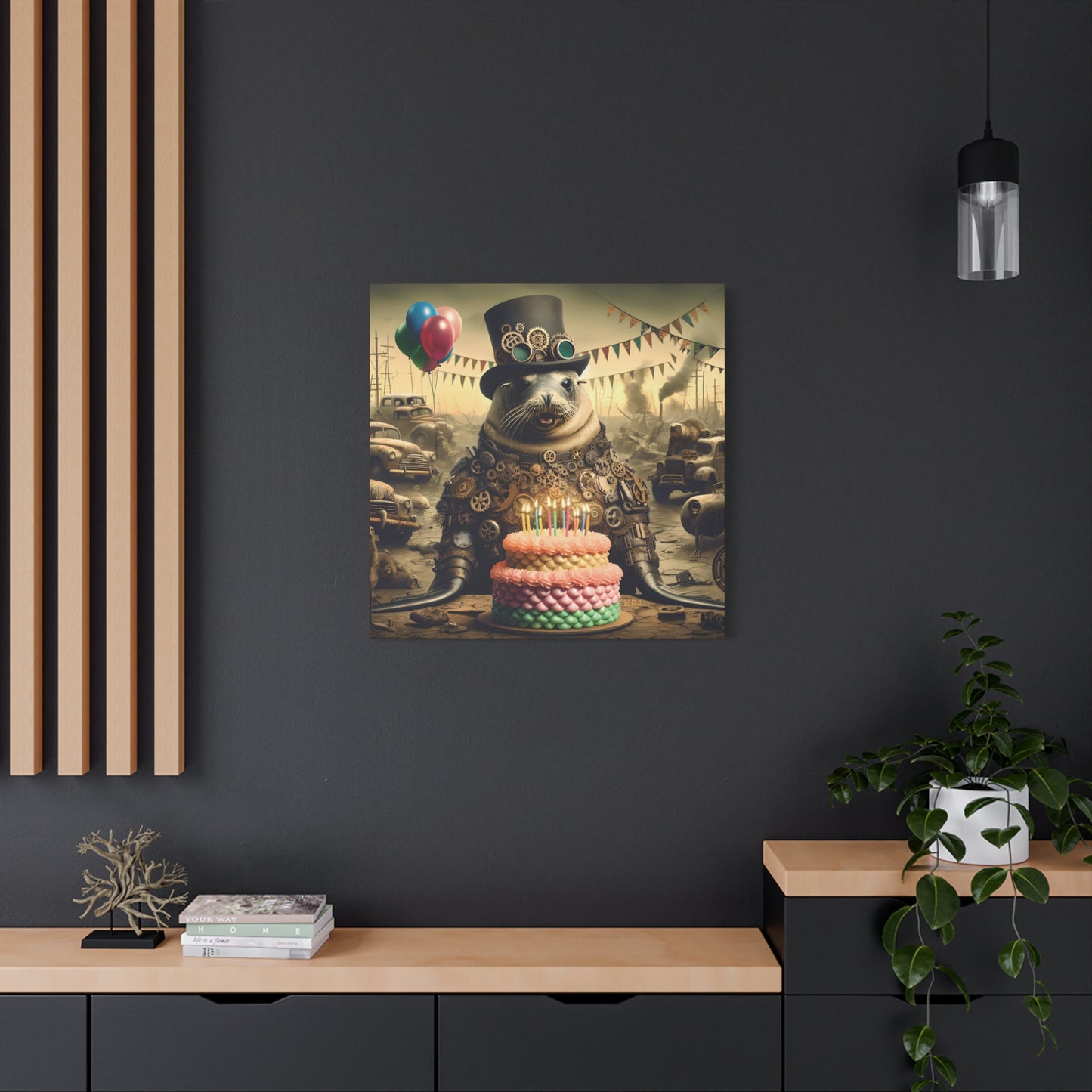 Steampunk Seal 11 - Thick Matte Canvas Print