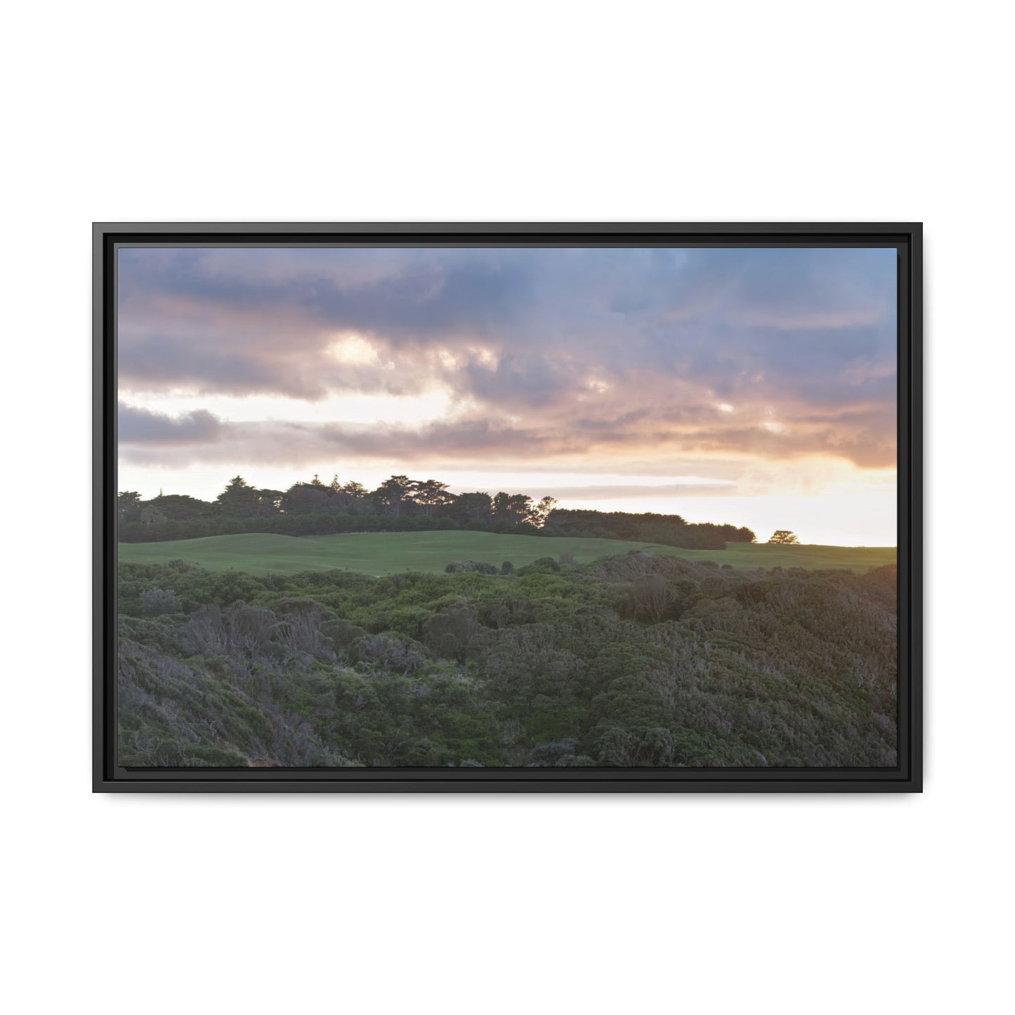 Winter Sunrise on the Mornington Peninsula 6268 - Thick Matte Canvas Print, Framed