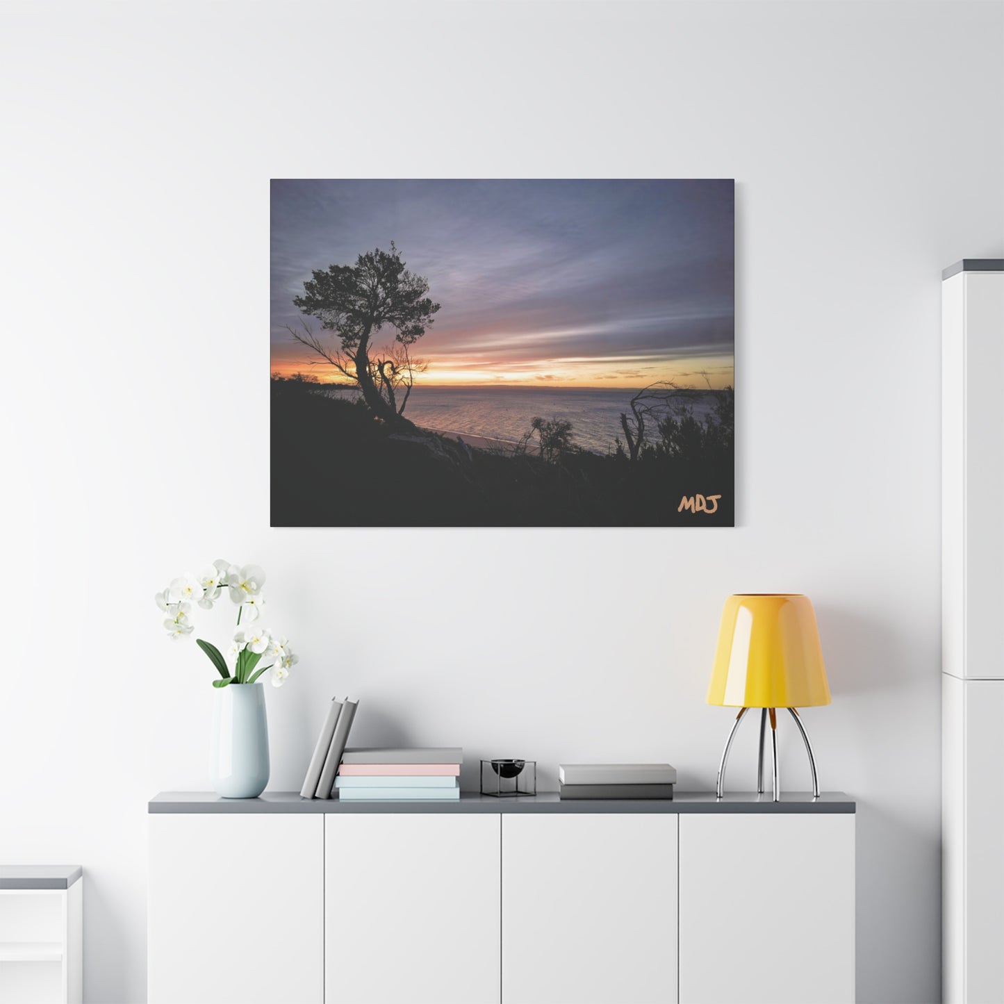 A Tranquil Evening: The Sunset Over Cowes | Stretched Canvas