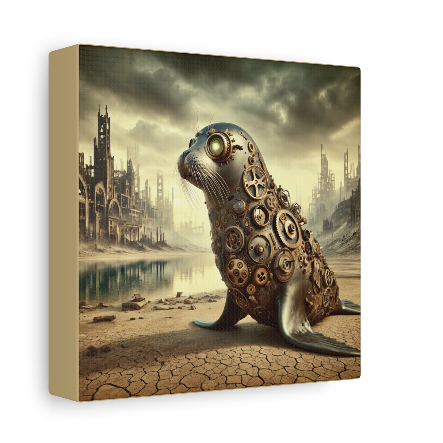 Steampunk Seal 10 - Thick Matte Canvas Print