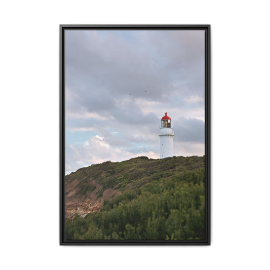Cape Schank Lighthouse in Winter Light 6286 - Framed Canvas Print