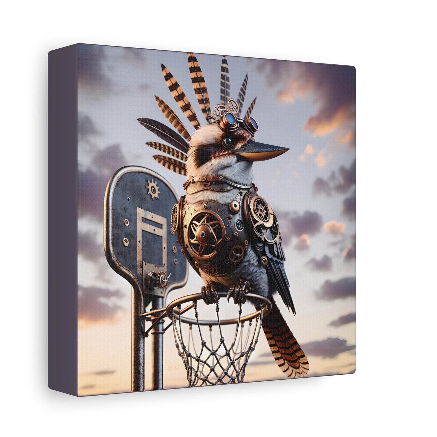 Steampunk Kookaburra 19 - Thick Matte Canvas Print