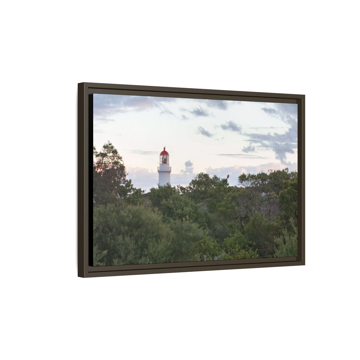Cape Schank Lighthouse on a Winter Morning 6279 - Framed Canvas Print
