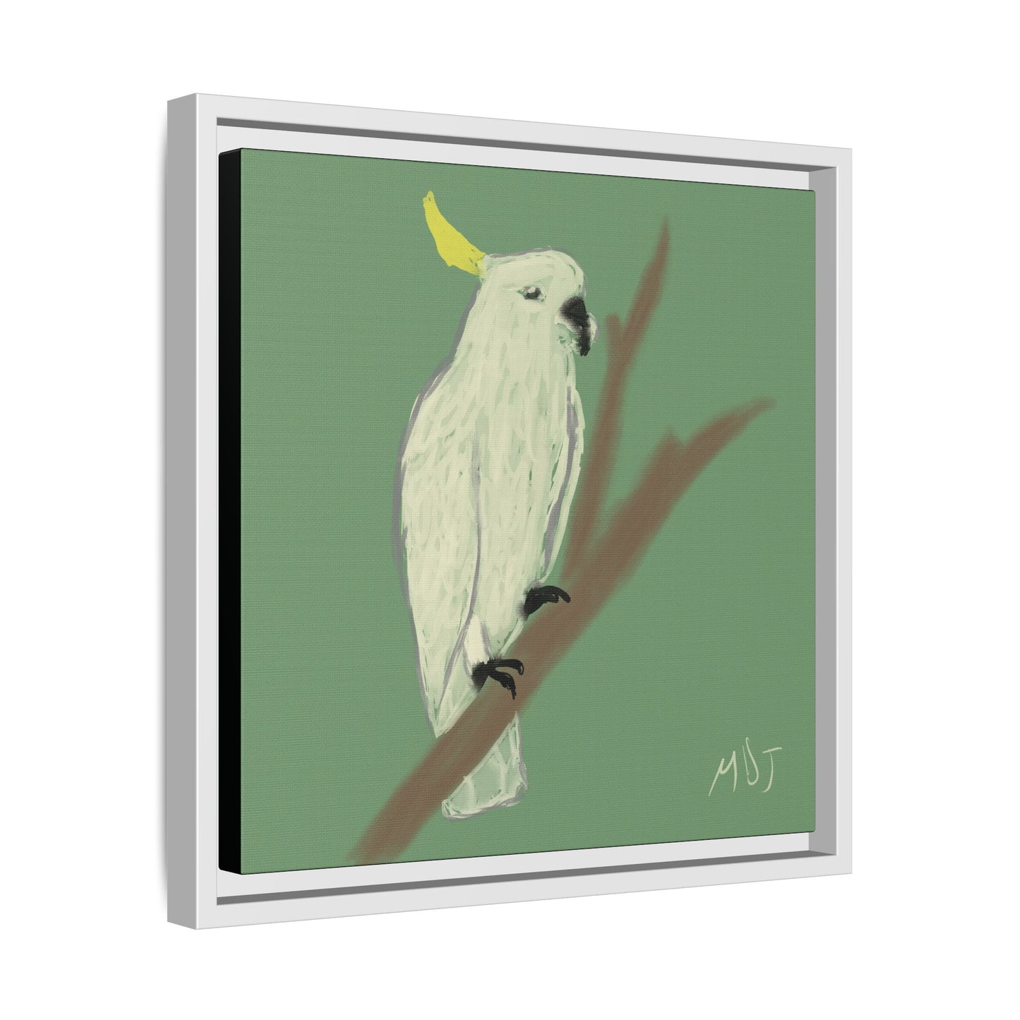 Cockatoo Charm - Framed Canvas Print