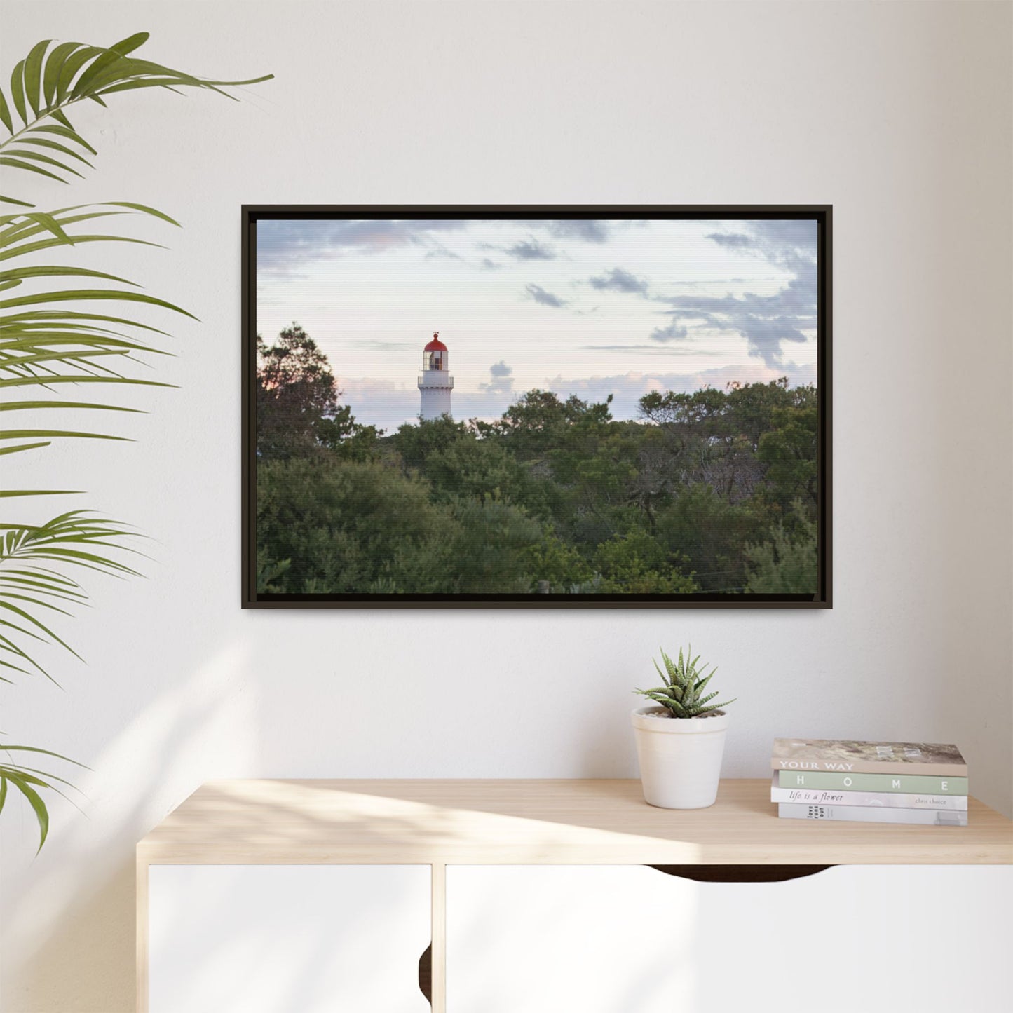 Cape Schank Lighthouse on a Winter Morning 6279 - Framed Canvas Print
