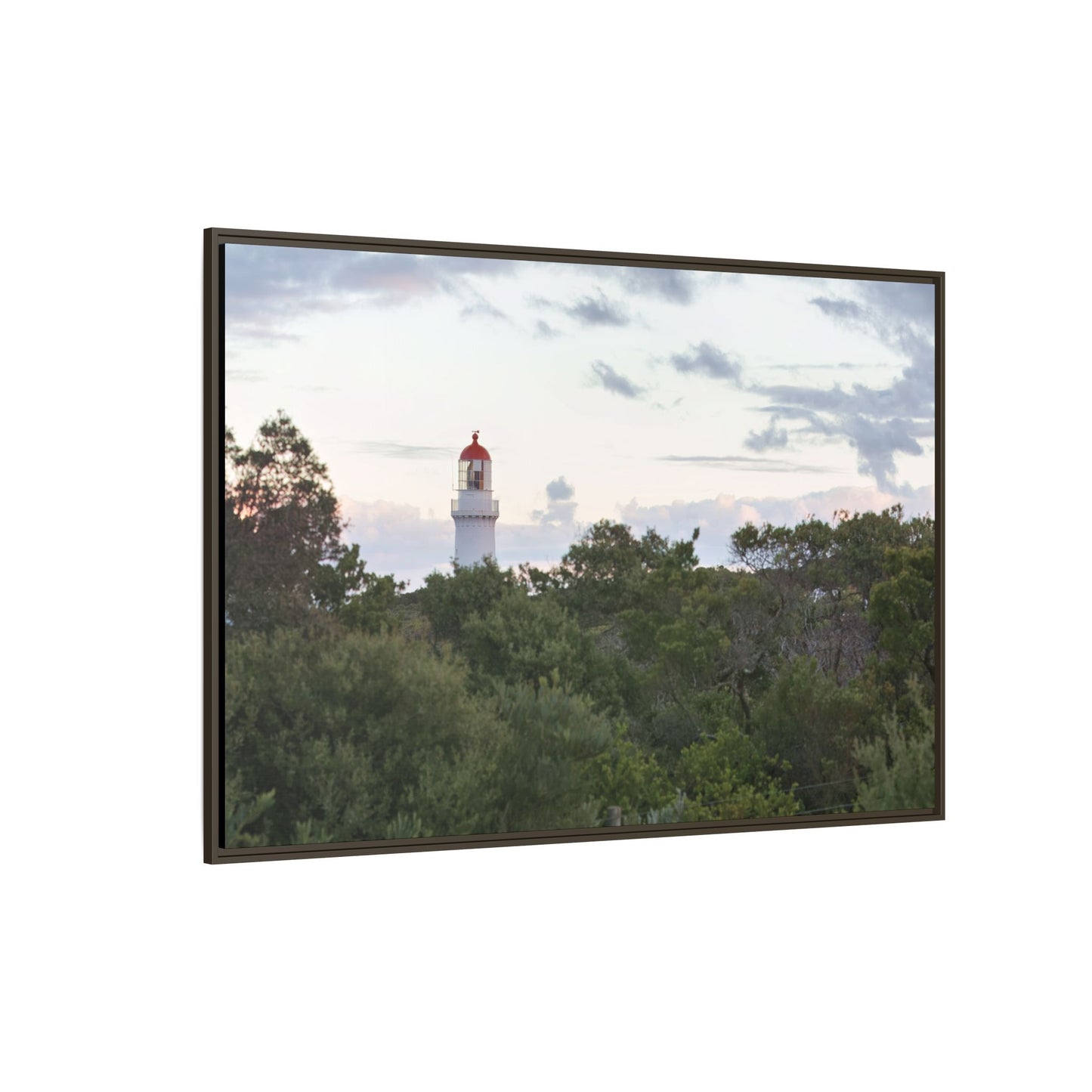 Cape Schank Lighthouse on a Winter Morning 6279 - Framed Canvas Print