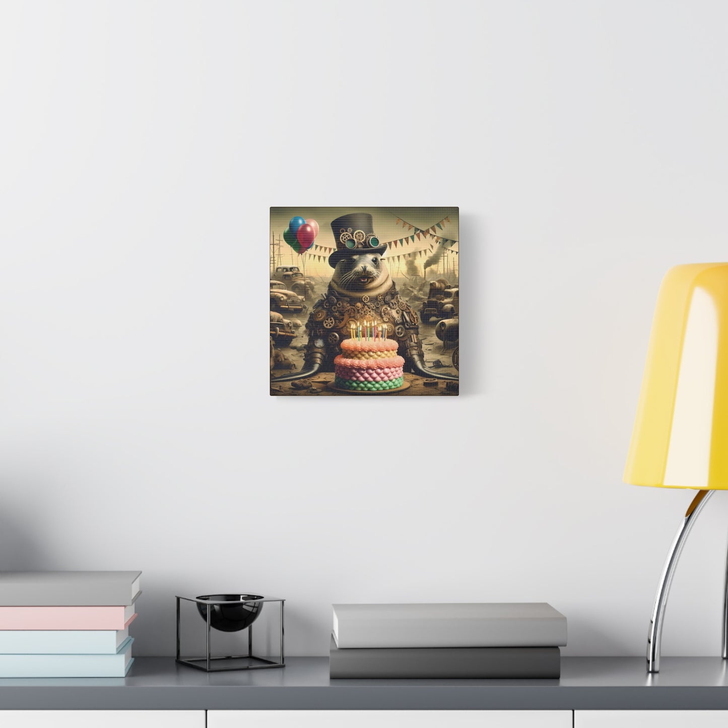 Steampunk Seal 11 - Thick Matte Canvas Print