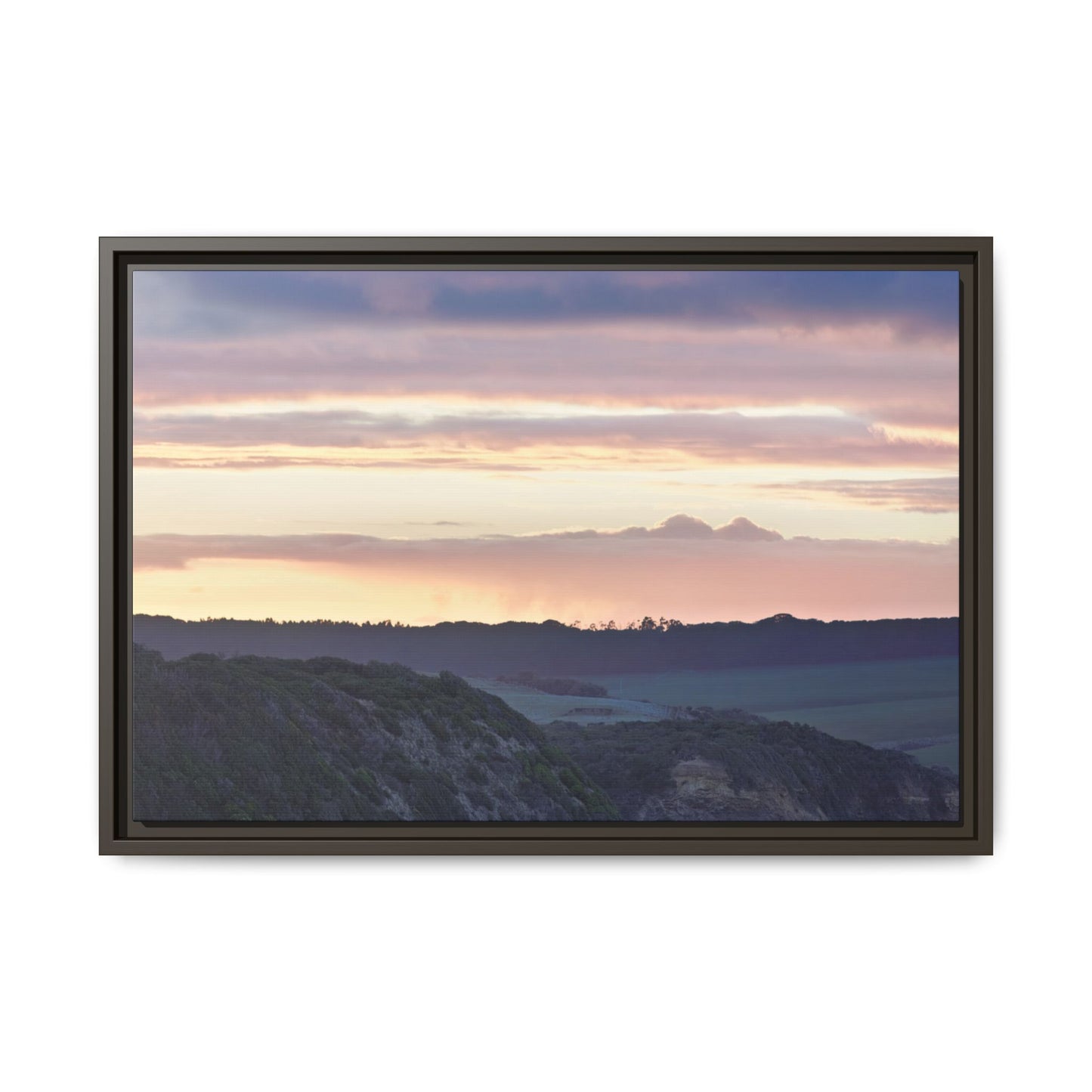 Lever de soleil hivernal sur la péninsule de Mornington [6239] | Toile encadrée
