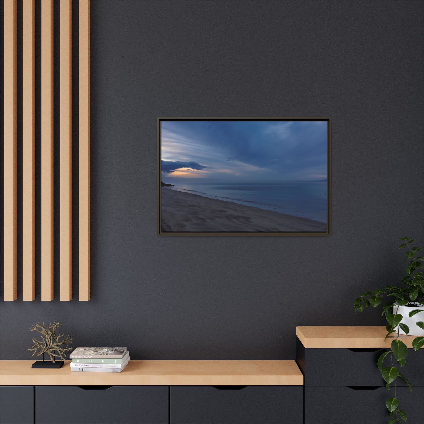 Winter Dawn at Waterloo Beach [6707] | Framed Canvas