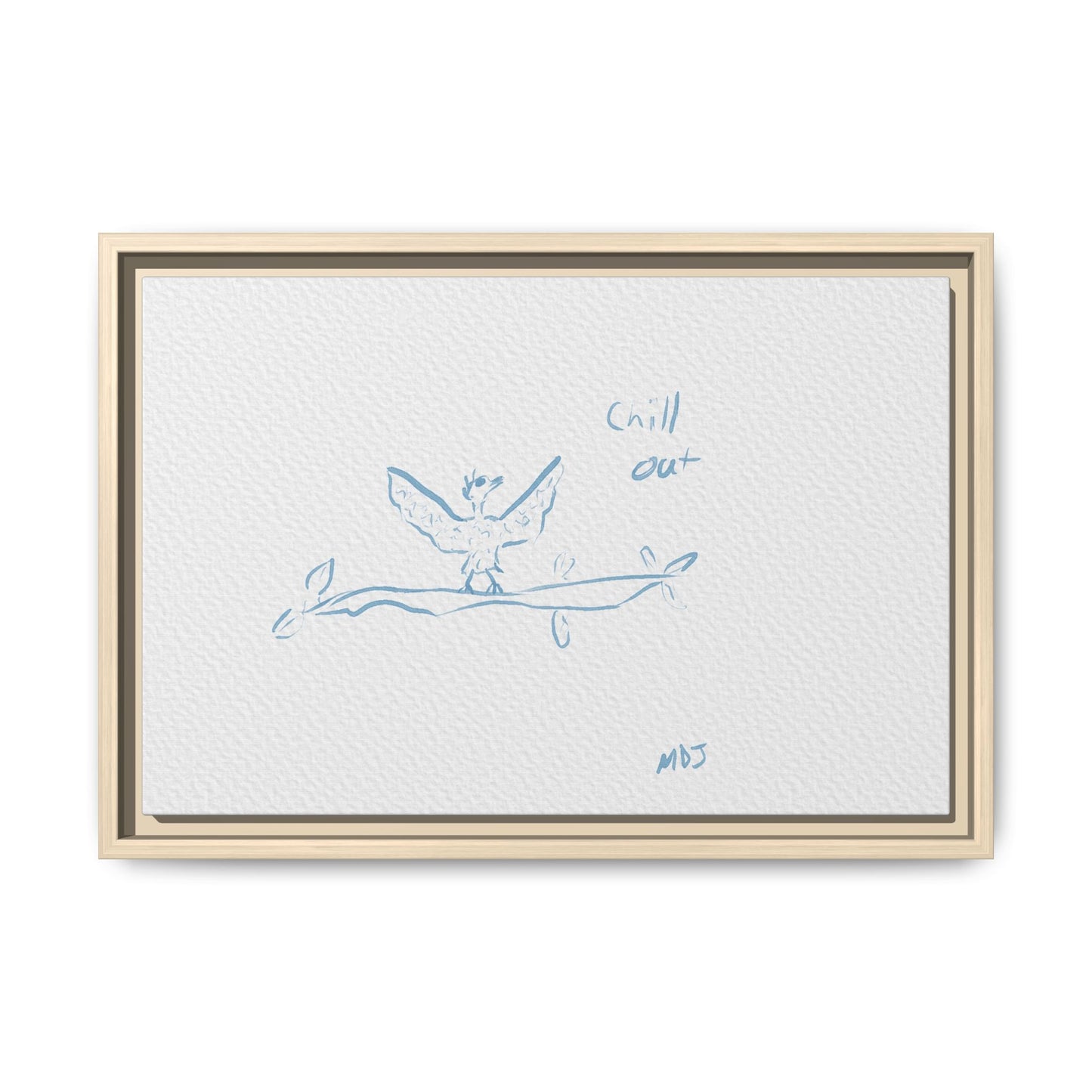 Chill Out Bird | The Framed Canvas Deployment