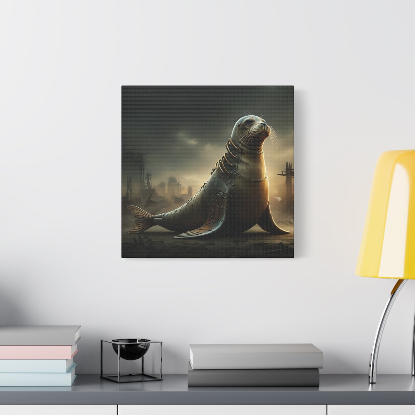 Steampunk Seal 12 - Thick Matte Canvas Print