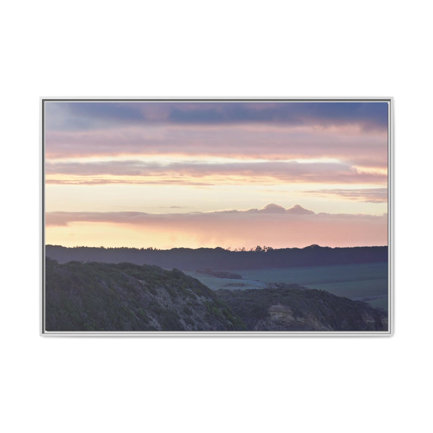 Lever de soleil hivernal sur la péninsule de Mornington [6239] | Toile encadrée