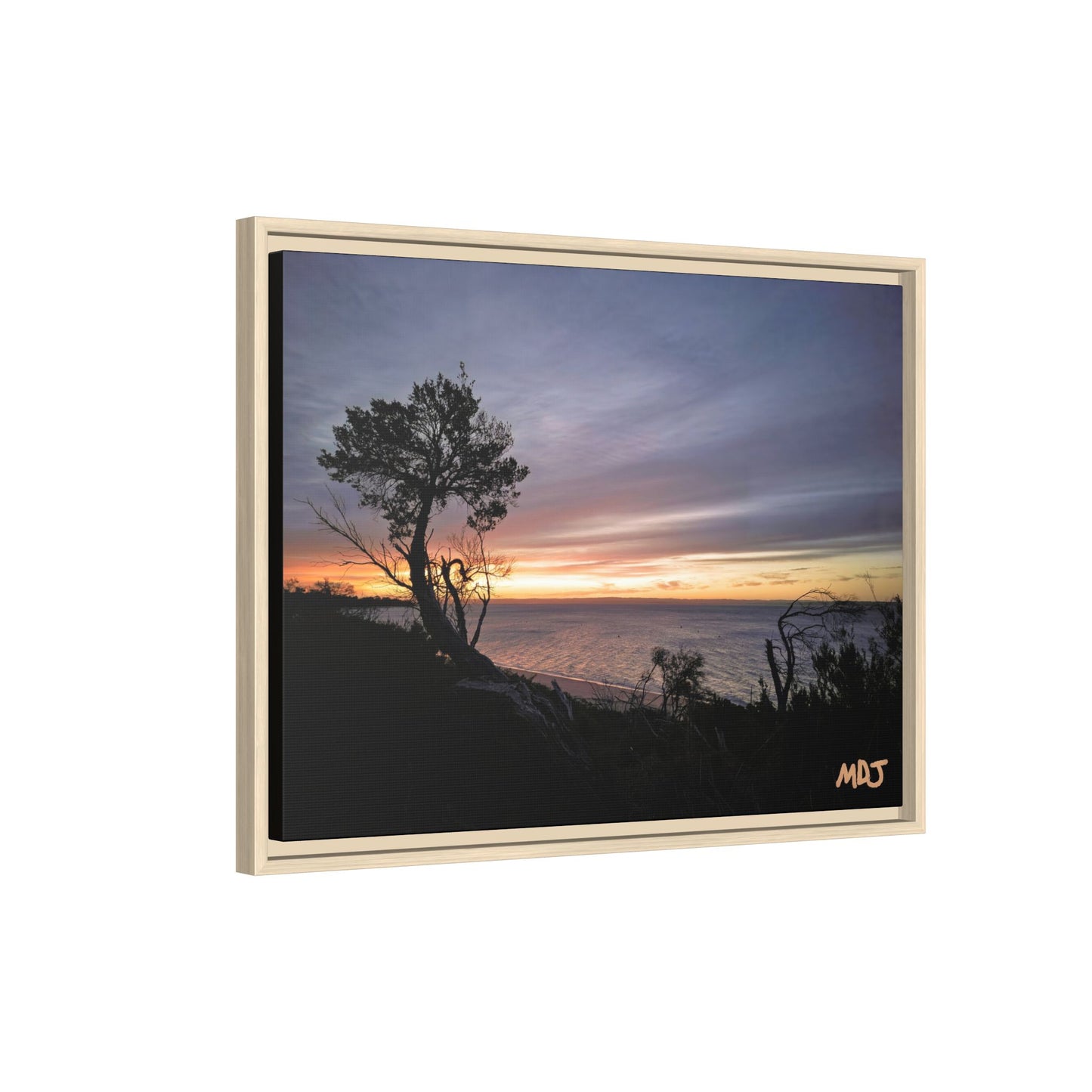 A Tranquil Evening: The Sunset Over Cowes | Framed Canvas