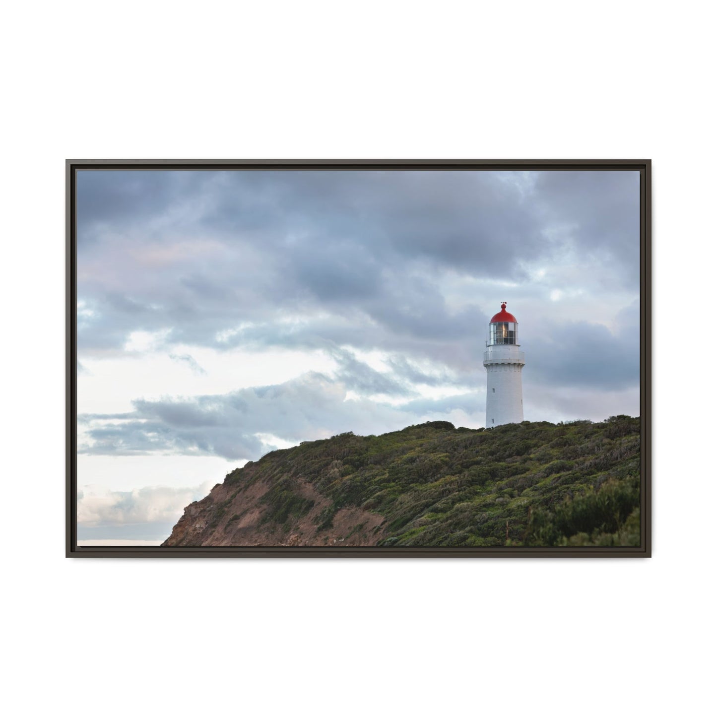 Cape Schank Lighthouse on a Winter Morning 6287 - Framed Canvas Print