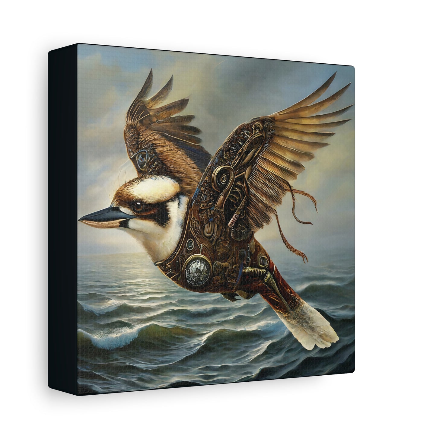 Steampunk Kookaburra 13 - Thick Matte Canvas Print