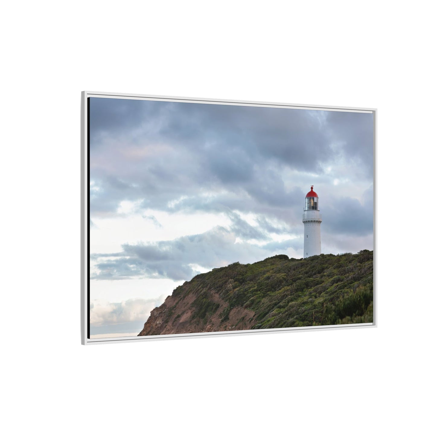 Cape Schank Lighthouse on a Winter Morning 6287 - Framed Canvas Print