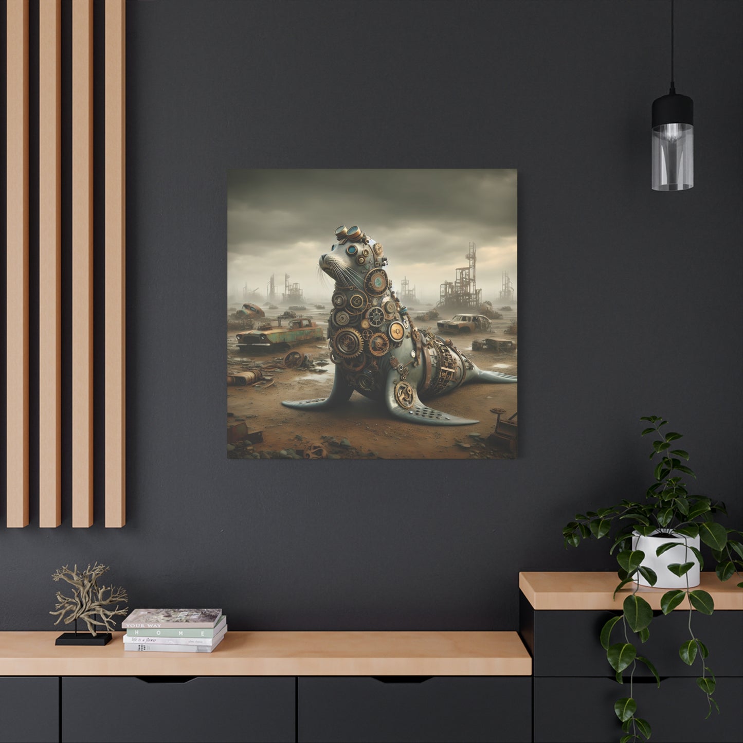 Steampunk Seal 8 - Thick Matte Canvas Print