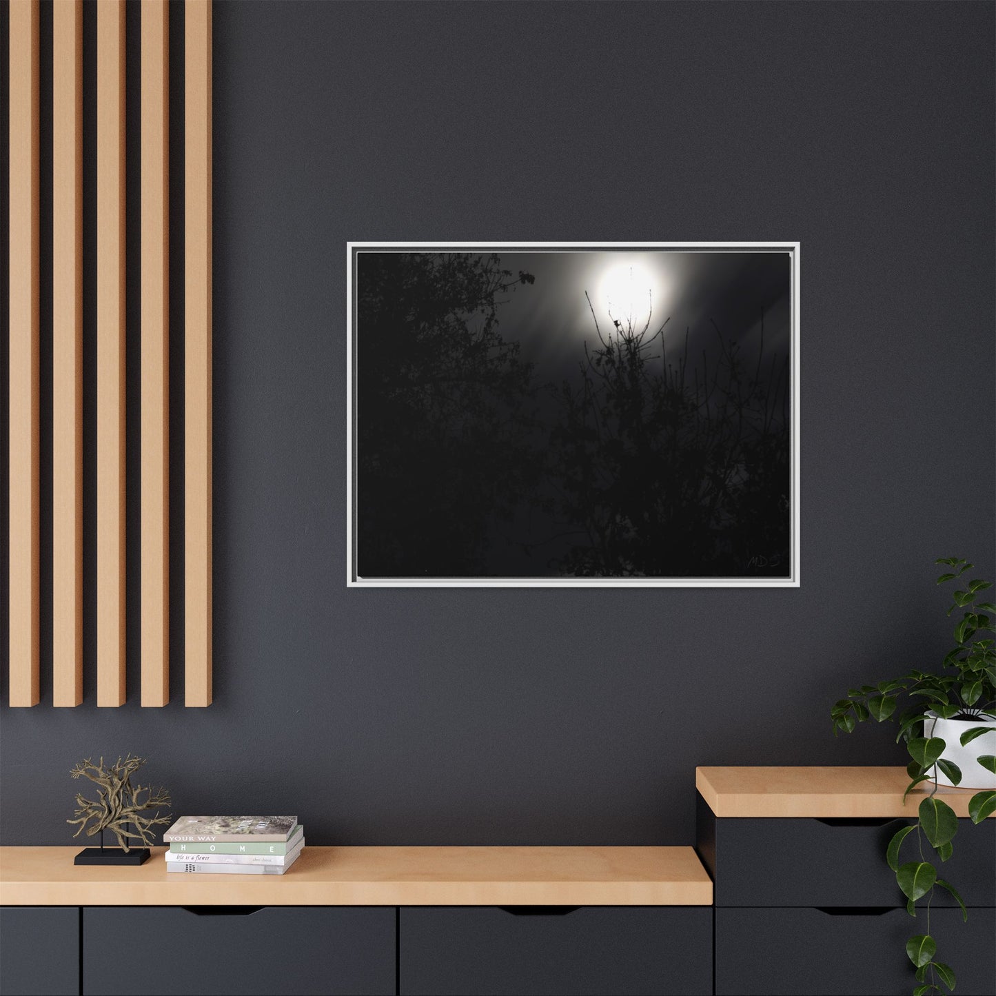 A Dance of Shadows Beneath the Moonlight [28] | Framed Canvas