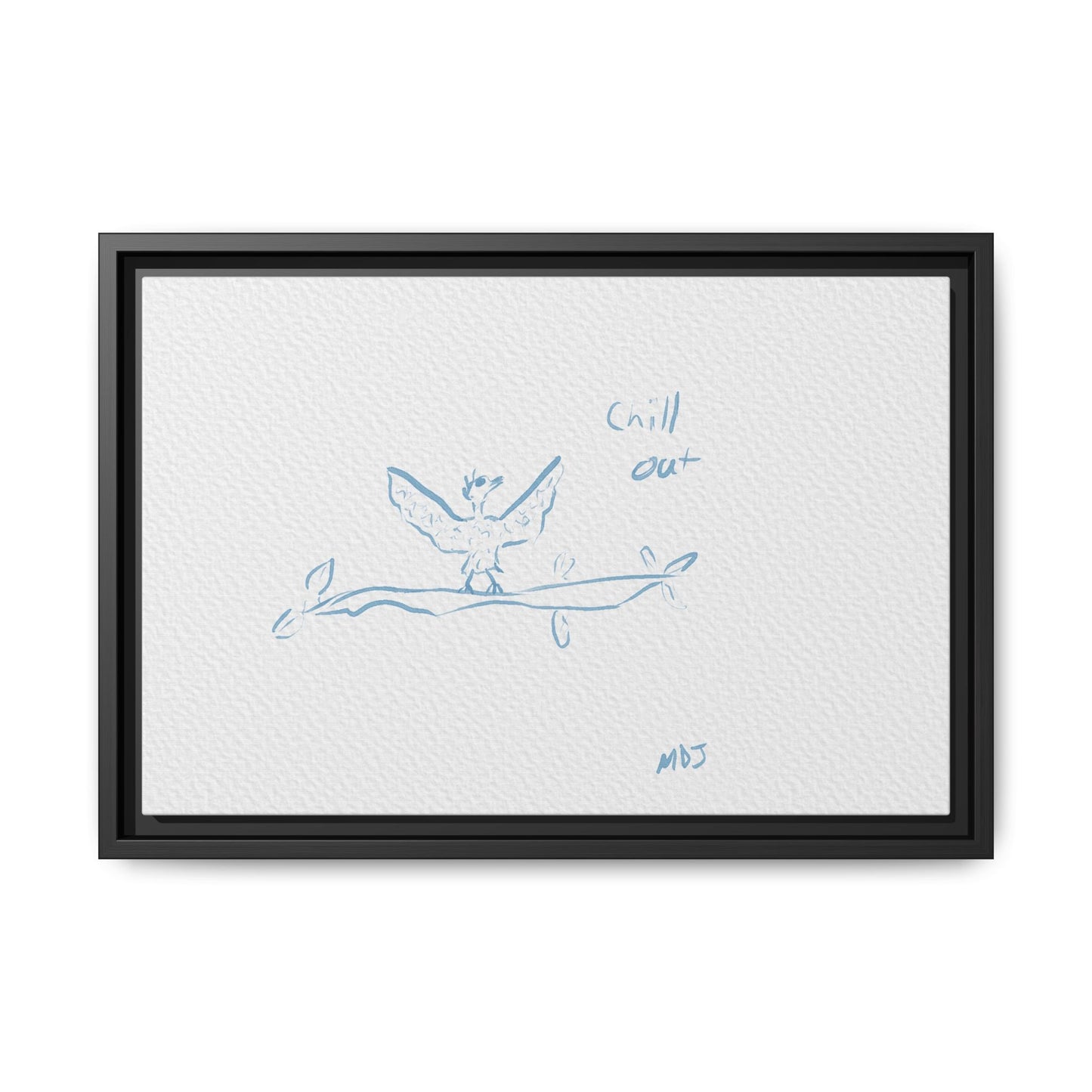 Chill Out Bird | The Framed Canvas Deployment