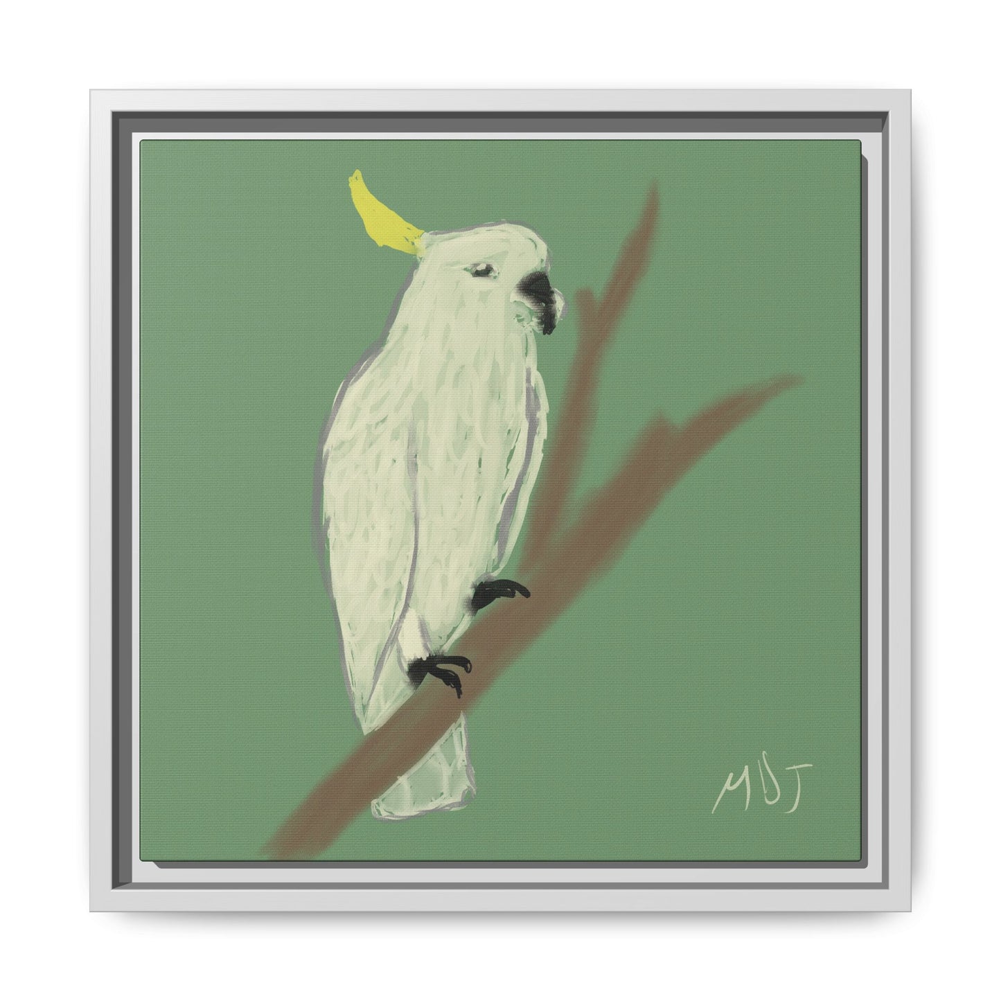 Cockatoo Charm - Framed Canvas Print