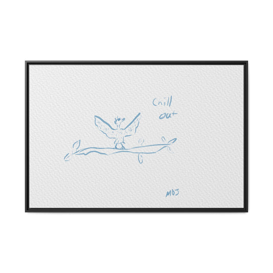 Chill Out Bird | Framed Canvas