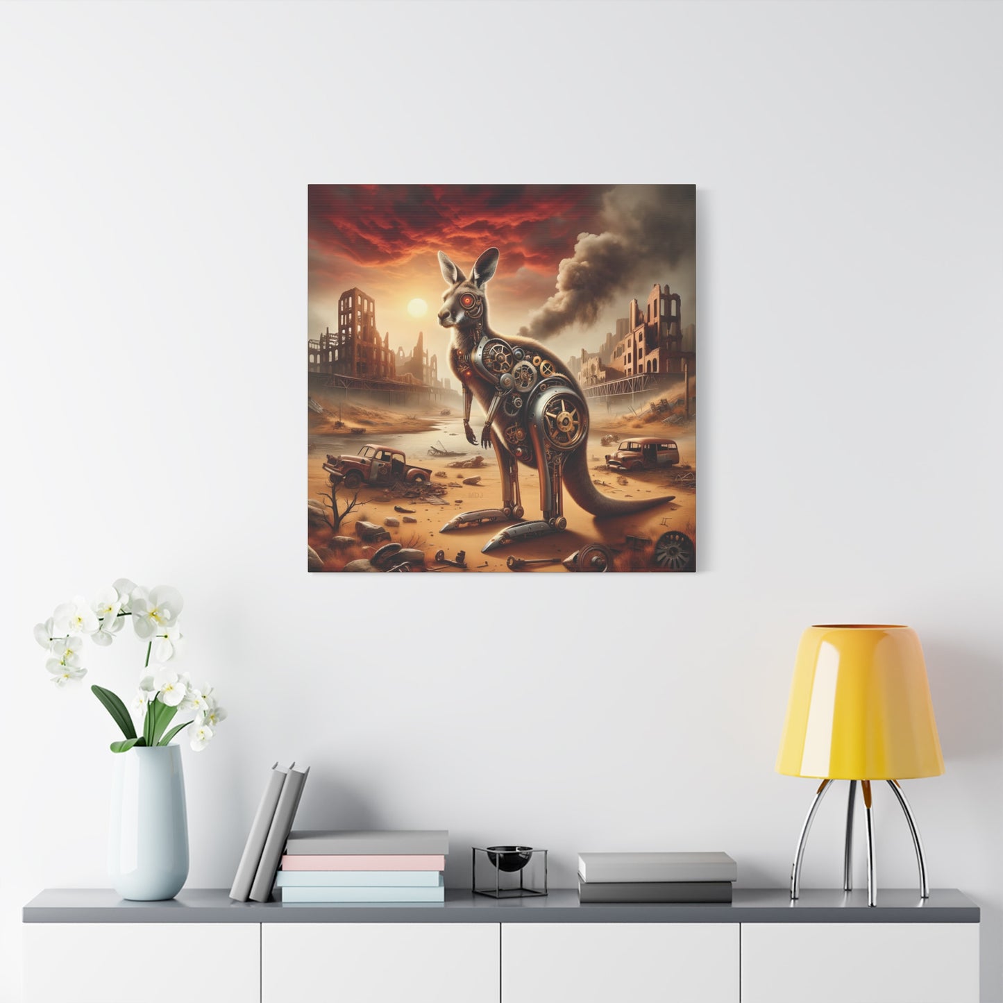 Steampunk Kangaroo 15 - Thick Matte Canvas Print